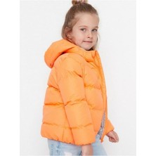 Erkek Çocuk Su ve Rüzgar Geçirmez Kapüşonlu Coat Şişme Mont_siyah