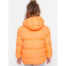 Erkek Çocuk Su ve Rüzgar Geçirmez Kapüşonlu Coat Şişme Mont_siyah