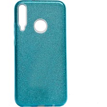 ZORE Huawei P40 Lite E Kılıf Zore Shining Silikon-Mavi