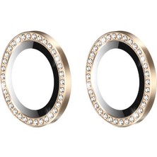 ZORE Apple iPhone 12 Mini Uyumlu Zore Cl-06 Kamera Lens Koruyucu-Gold