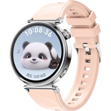 Huawei Gt4 41MM Uyumlu Zore KRD-129 18MM Silikon Kordon Strap Kayış-Pembe