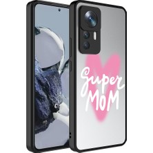 Xiaomi Mi 12T Kılıf Aynalı Desenli Kamera Korumalı Parlak Zore Mirror Kapak-Süper Anne