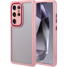 ZORE Galaxy S24 Ultra Kılıf Kamera Korumalı Renkli Kenar ve Çerçeve Tasarımlı Zore Vitamin Kapak-Mürdüm