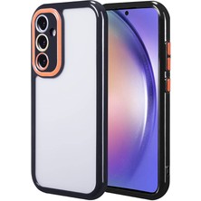 ZORE Galaxy A54 Kılıf Kamera Korumalı Renkli Kenar ve Çerçeve Tasarımlı Zore Vitamin Kapak-Siyah