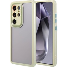 ZORE Galaxy S24 Ultra Kılıf Kamera Korumalı Renkli Kenar ve Çerçeve Tasarımlı Zore Vitamin Kapak-Yeşil