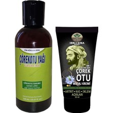 Çörek Otu Yağı 150 ml + Ibn-I Sina Çörek Otu Kremi 50 ml / Sırt Bel Iskelet Diz Dirsek Kas Agrilarina Masaj Seti