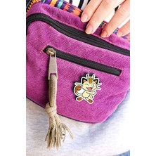 Rozzy Lab Pokemon Meowth Miyav - Rozet - Ahşap - Pin - Broş - Yaka Çanta Aksesuar
