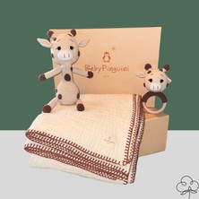 BabyPinguini Kişiselleştirilebilir Bebek Hediye Seti / Babyshower Yenidoğan Hediye Kutusu - Giraffebox