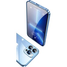 ZORE Apple iPhone 13 Pro Kılıf Sert Pc Renkli Çerçeveli Riksos Kapak-Koyu Yeşil