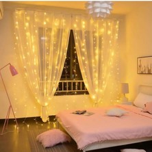 8 Fonksiyonlu Animasyonlu Perde LED Işık Saçak LED Işık 100 LED 10 mt