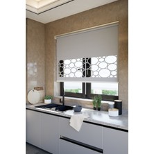 Auralight Lazer Kesim Mat Stor Perde, Lazer Kesimli Klasik Serisi, C-5005 Gri Renk