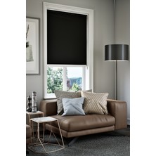 Auralight Lazer Kesim Mat Stor Perde, Lazer Kesimli Klasik Serisi, C-1008 Siyah Renk