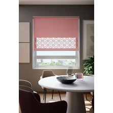 Auralight Lazer Kesim Mat Stor Perde, Lazer Kesimli Klasik Serisi, C-111006 Gül Kurusu Renk