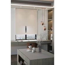 Auralight Lazer Kesim Mat Stor Perde, Lazer Kesimli Modern Serisi, M-2003 Açık Kahverengi