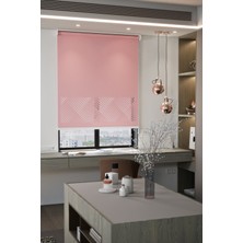 Auralight Lazer Kesim Mat Stor Perde, Lazer Kesimli Modern Serisi, M-3006 Gül Kurusu Renk