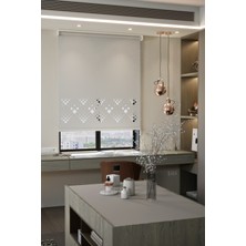 Auralight Lazer Kesim Mat Stor Perde, Lazer Kesimli Modern Serisi, M-5001 Beyaz Renk