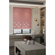 Auralight Lazer Kesim Mat Stor Perde, Lazer Kesimli Modern Serisi, M-5006 Gül Kurusu Renk