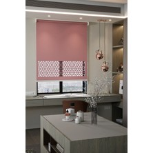 Auralight Lazer Kesim Mat Stor Perde, Lazer Kesimli Modern Serisi, M-4006 Gül Kurusu Renk