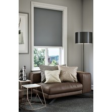 Auralight Lazer Kesim Mat Stor Perde, Lazer Kesimli Klasik Serisi, C-1004 Antrasit Renk