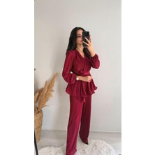 Inna Lüx Kalite Kırınkıl Vatkalı Takım Bordo