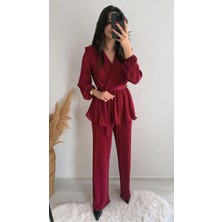 Inna Lüx Kalite Kırınkıl Vatkalı Takım Bordo