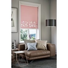 Auralight Lazer Kesim Mat Stor Perde, Lazer Kesimli Modern Serisi, M-161006 Gül Kurusu Renk