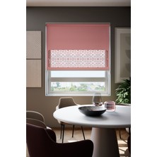 Auralight Lazer Kesim Mat Stor Perde, Lazer Kesimli Klasik Serisi, C-161006 Gül Kurusu Renk