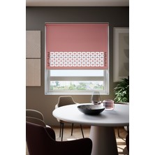 Auralight Lazer Kesim Mat Stor Perde, Lazer Kesimli Klasik Serisi, C-171006 Gül Kurusu Renk