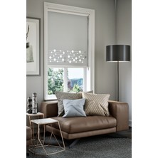 Auralight Lazer Kesim Mat Stor Perde, Lazer Kesimli Modern Serisi, M-161005 Gri Renk