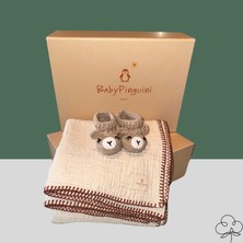 BabyPinguini Kişiselleştirilebilir Bebek Hediye Seti / Babyshower Yenidoğan Hediye Kutusu -Lamabox