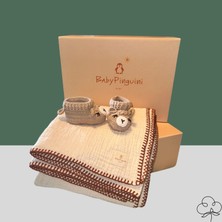 BabyPinguini Kişiselleştirilebilir Bebek Hediye Seti / Babyshower Yenidoğan Hediye Kutusu -Lamabox