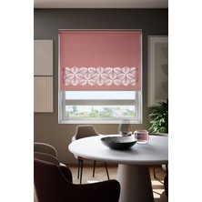 Auralight Lazer Kesim Mat Stor Perde, Lazer Kesimli Modern Serisi, M-151006 Gül Kurusu Renk