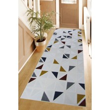 Decofloor Halı 8425A Renkli Bohem Modern Iskandinav Dokuma Halı Kesme Yolluk-Koridor-Antre-Yatak Odası-Mutfak-Hol