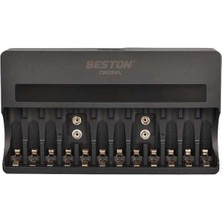 Beston C9028WL AA/AAA/9V/C Boy/d Boy/lion Hızlı Pil Şarj Cihazı