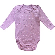 Nayinom Baby Minik Çiçek Desenli Pembe Kız Çocuk Zıbın Body
