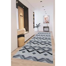 Decofloor Halı 8369A Krem-Gri Bohem Modern Iskandinav Dokuma Halı Kesme Yolluk-Koridor-Antre-Yatak Odası-Mutfak-Hol