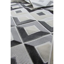 Decofloor Halı 8369A Krem-Gri Bohem Modern Iskandinav Dokuma Halı Kesme Yolluk-Koridor-Antre-Yatak Odası-Mutfak-Hol