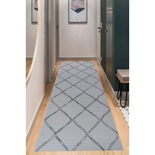 Decofloor Halı 8363A Krem-Gri Bohem Modern Iskandinav Dokuma Halı Kesme Yolluk-Koridor-Antre-Yatak Odası-Mutfak-Hol