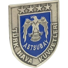 Trend Cüzdan Hava Kuvvetleri Astsubay Rozet Gümüş Kaplama