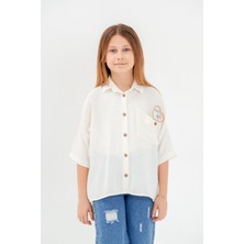 Kız Çocuk Cep Detaylı Gömlek 3120