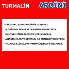 Ardini Store Ardini Turmalin Metal Cam Diş Fırçalık Banyo Mat Siyah Ömür Boyu Paslanmaz