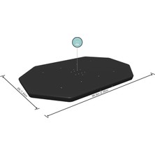 Bestway Power Steel Oval Havuzlar Için Flowclear Yüzme Havuzu Kapağı, 10 Ft