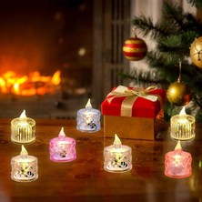 Gfc Life Store 1 Adet LED Tealight Mum, Prizmatik, Renkli LED Mumlar, Titreyen Alev, LED Mum, Adak Mumu, Noel Dekorasyonu, Düğün Dekorasyonu, Parti Dekorasyonları Için Kullanılabilir [enerji Sınıfı A+]