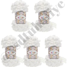 Alize Puffy 5'li Paket - 55 Beyaz