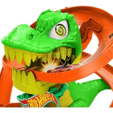 JBM73 Hot Wheels T-Rex ve Itfaiye Istasyonu Oyun Seti