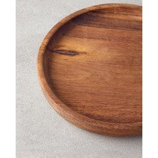 English Home Timbered Akasya Sunumluk 15x2 Cm Kahverengi
