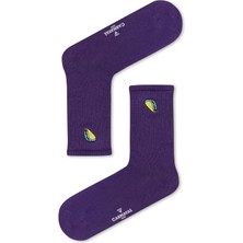 Taco Nakışlı Desenli Spor Çorap