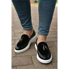 Nateli CH002 Rbt Loafer Verniciata Erkek Ayakkabı Sıyah