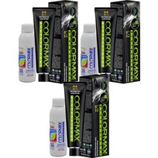 Colormax A1751 New 2025/05.556 Kızıl Kahve Mix 60 ml 3 Adet Saç Boyası + 3 Adet 90 ml Oksidan Set