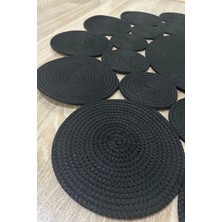 Simerev Halı El Örmesi Yıkanabilir Çift Taraflı Oturma Odası Salon Mutfak Halısı Jüt Hasır Yolluk Halı Kilim